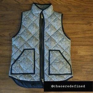 J Crew Herringbone Puffer Vest [Size S]